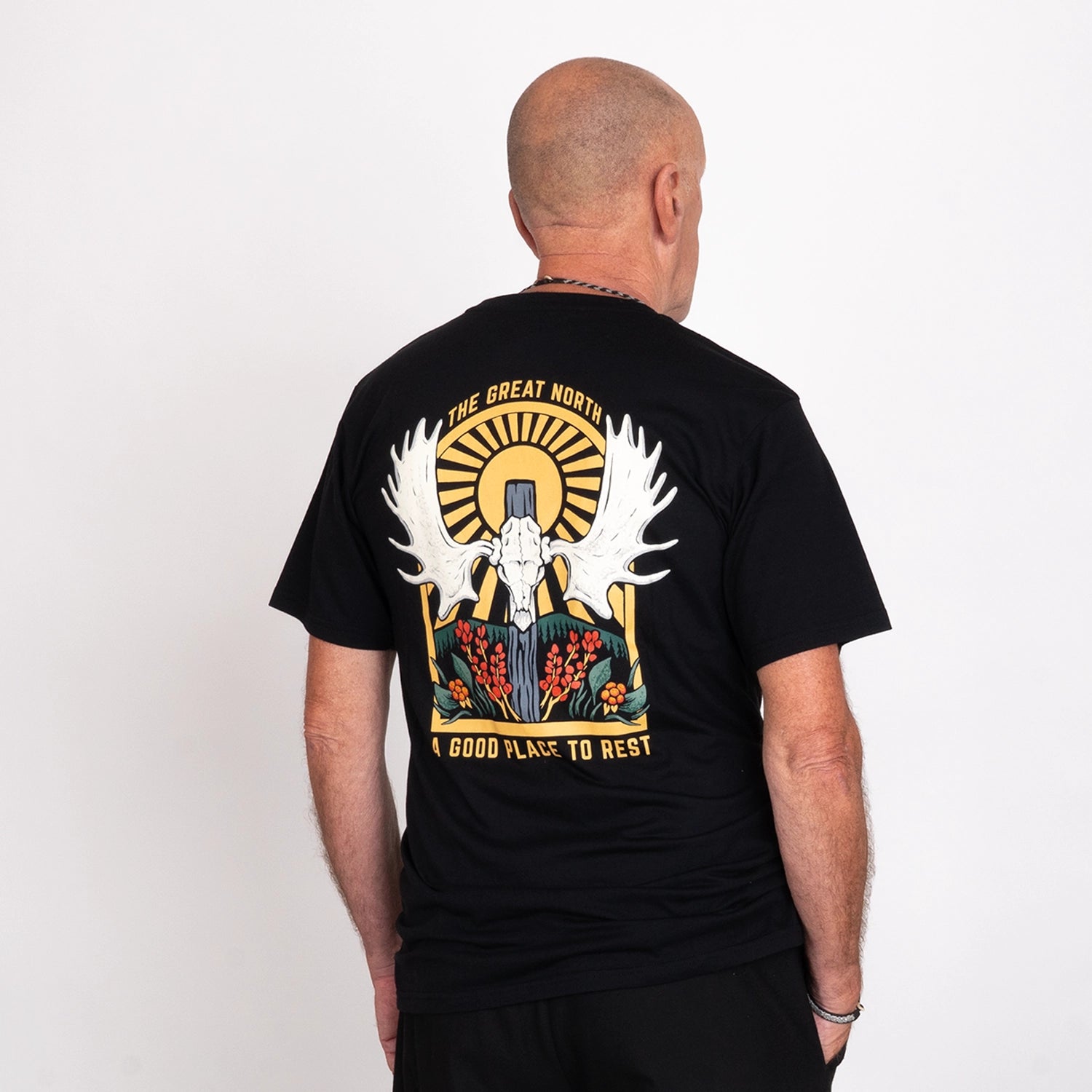 ÄLGHORN T-SHIRT - BLACK
