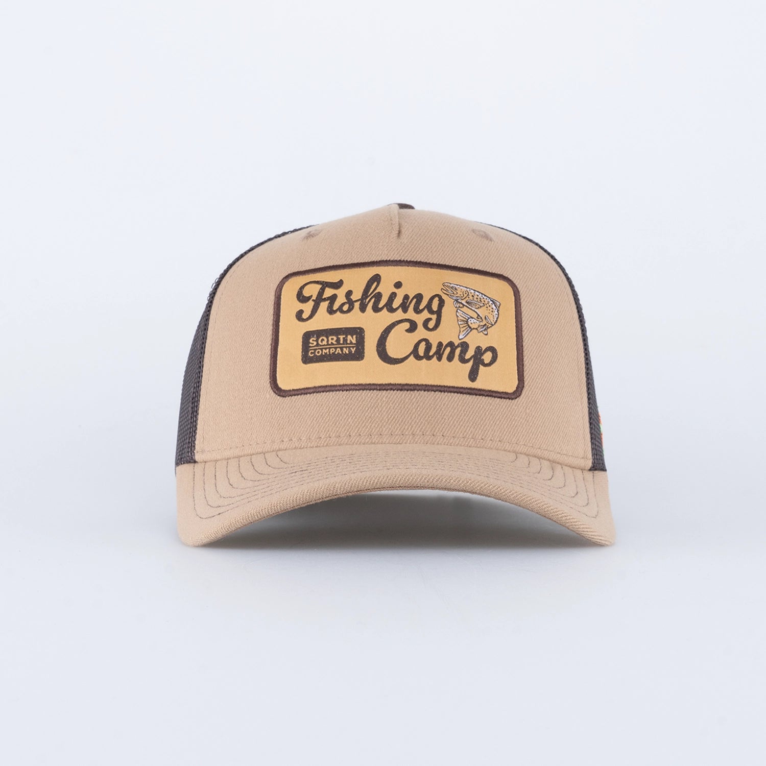 FISHING CAMP TRUCKER CAP - HOOKED KHAKI