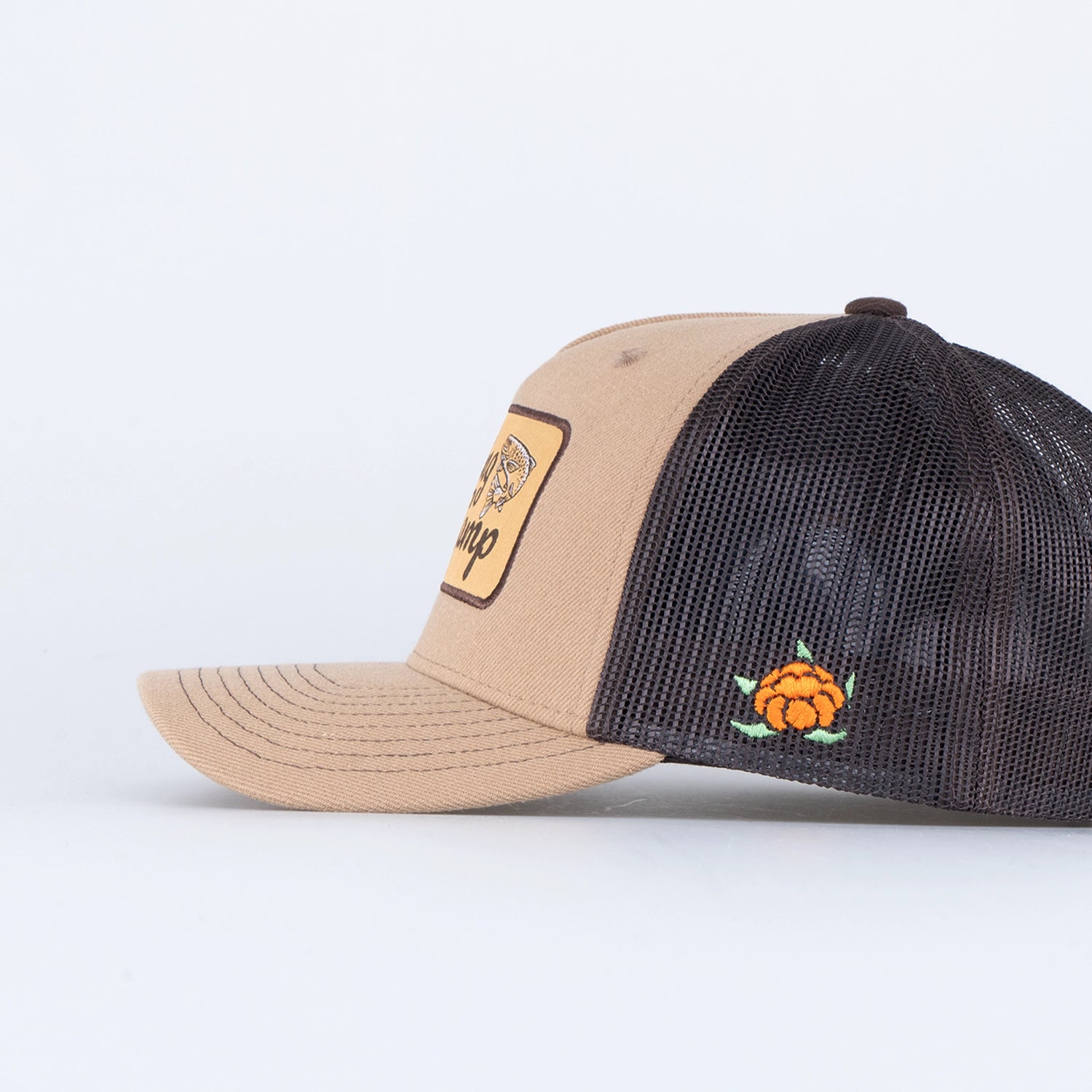 FISHING CAMP TRUCKER CAP - HOOKED KHAKI