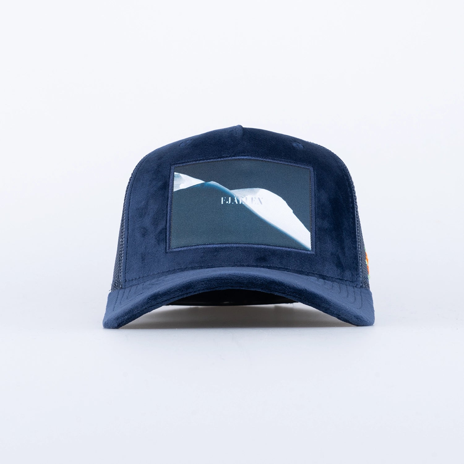FJÄLLEN VELVET TRUCKER CAP - NAVY