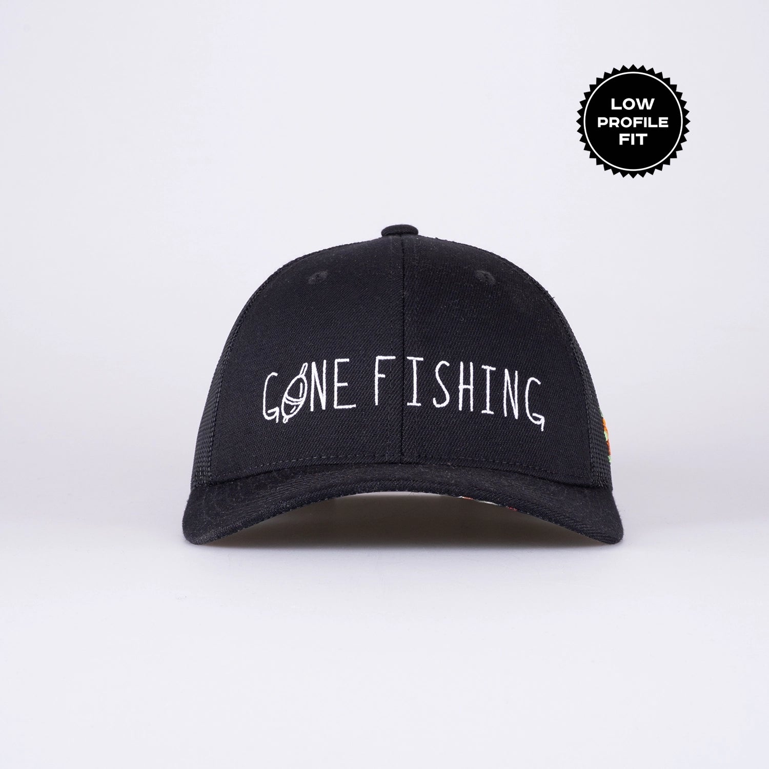 GONE FISHING TRUCKER LOW KEPS - BLACK