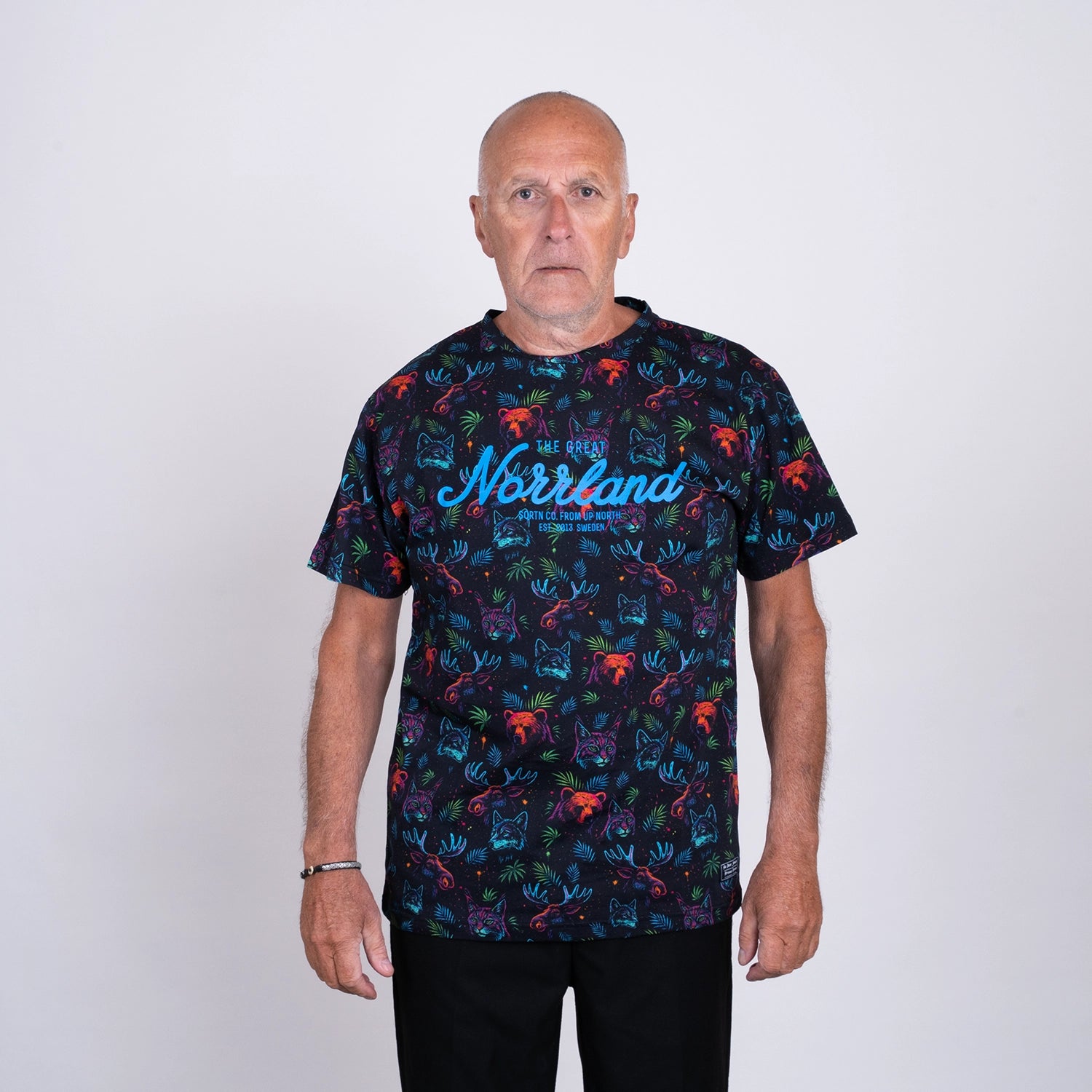 GREAT NORRLAND T-SHIRT - DUBBELSMOCKA BLACK