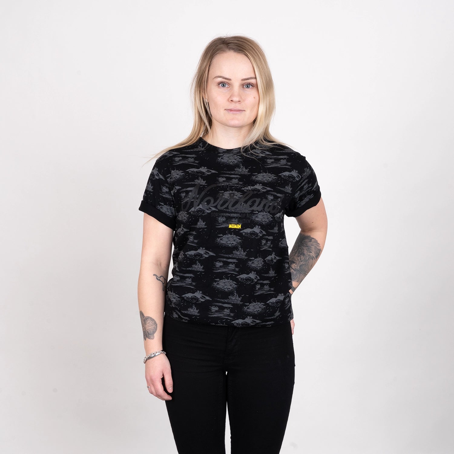 GREAT NORRLAND T-SHIRT - MOOMIN GREY/BLACK