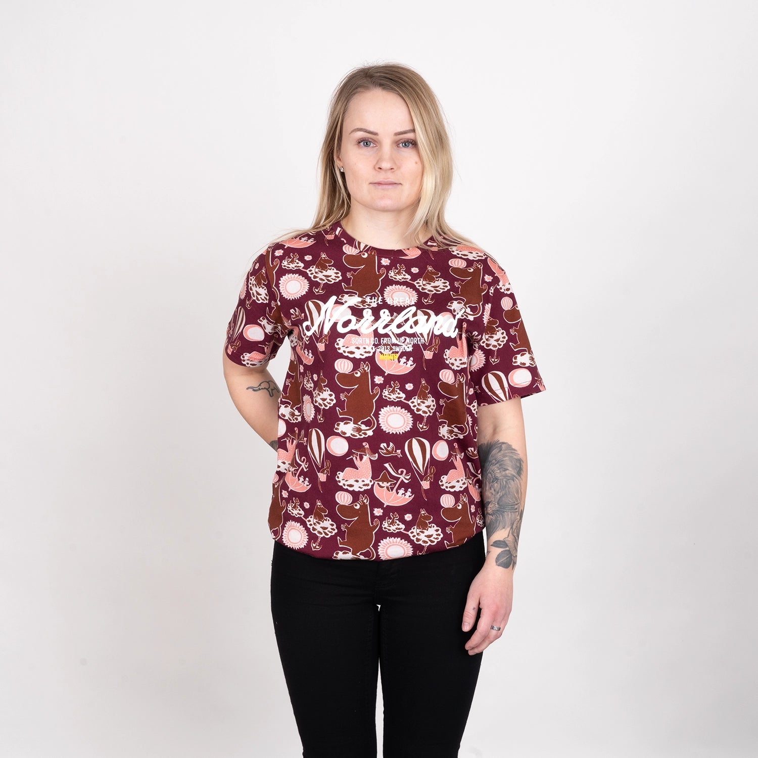 GREAT NORRLAND T-SHIRT - MOOMIN BURGUNDY