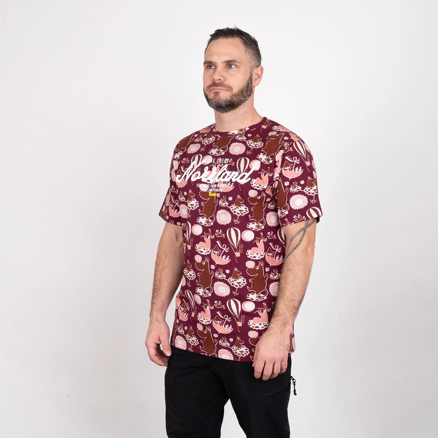 GREAT NORRLAND T-SHIRT - MOOMIN BURGUNDY
