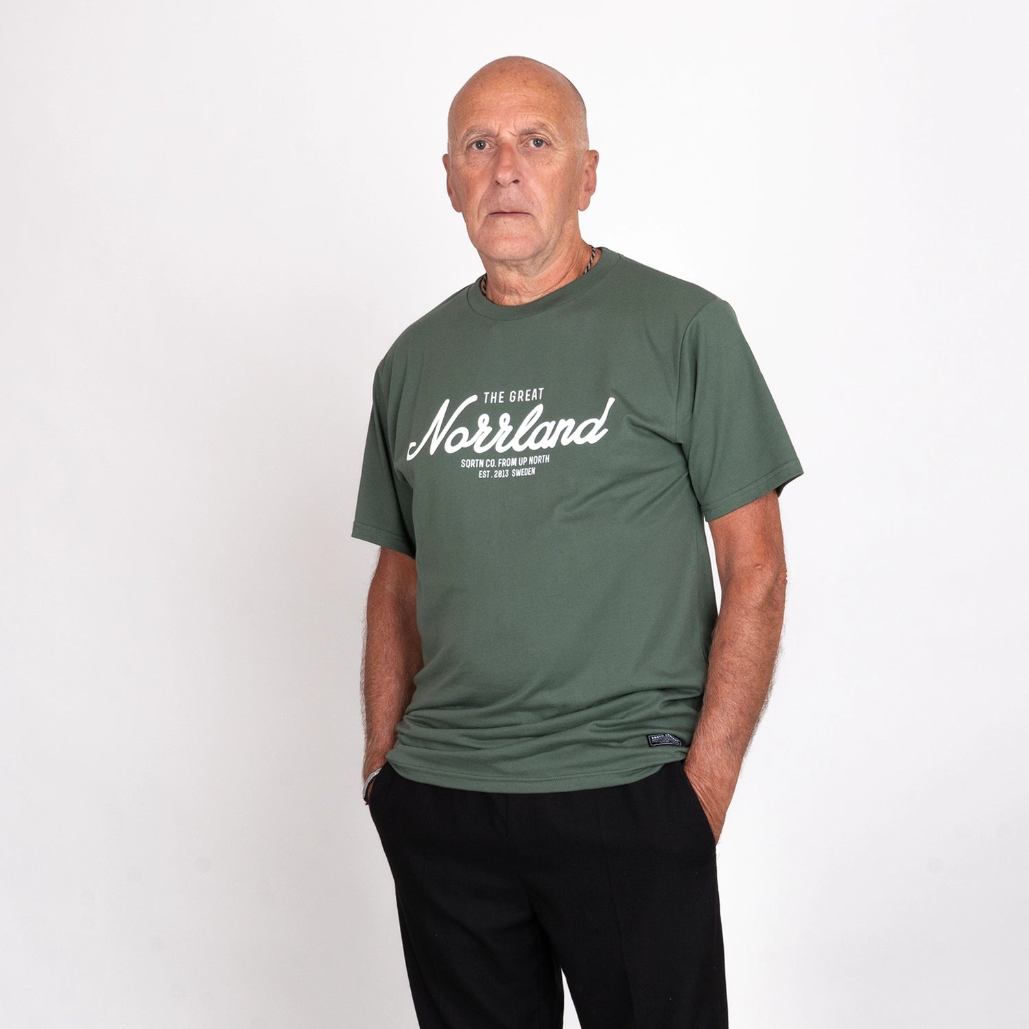 GREAT NORRLAND T-SHIRT - STONE OLIVE