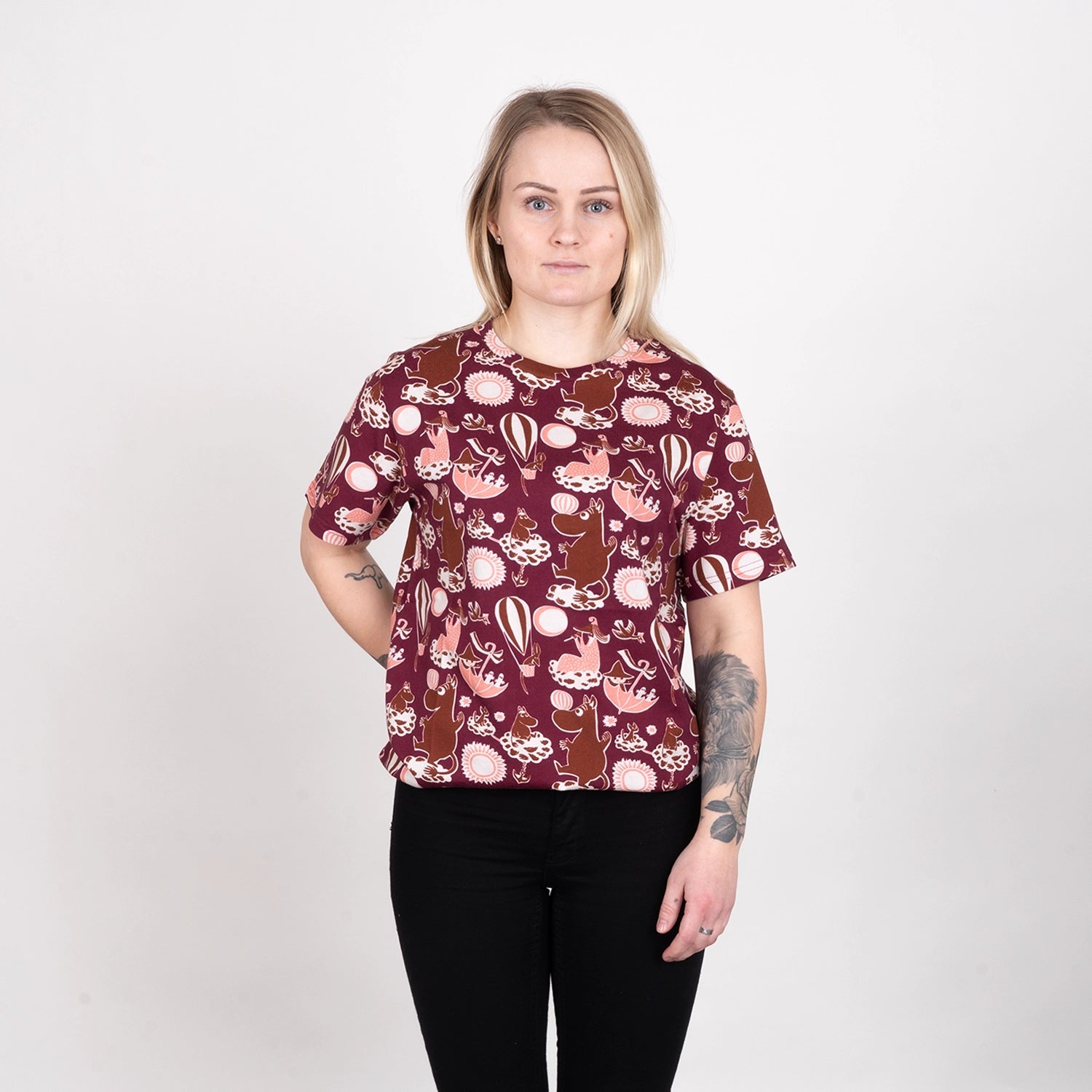 MOOMIN T-SHIRT - MOOMIN BURGUNDY