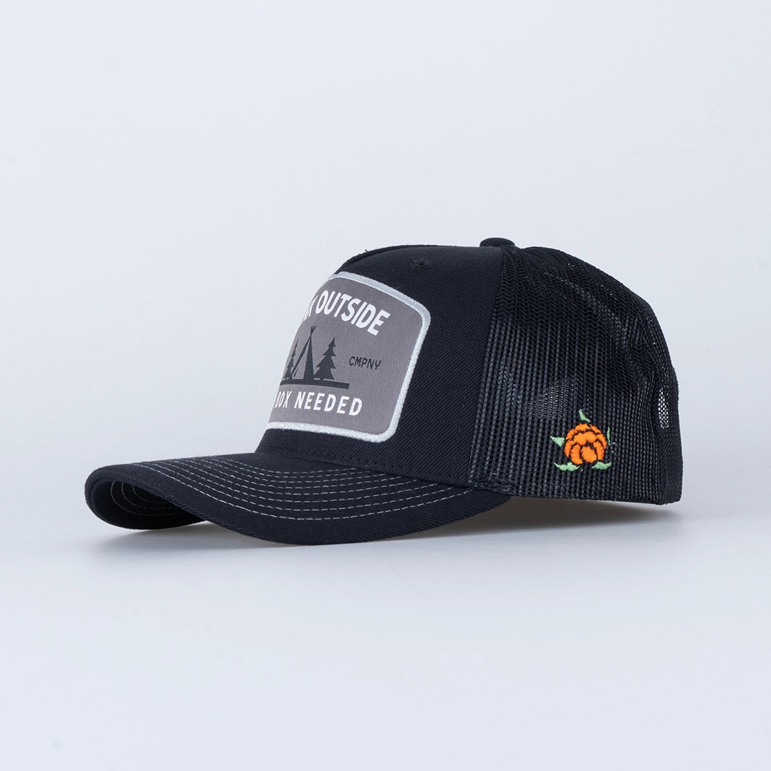 OUTSIDE TRUCKER CAP - HOOKED BLACK