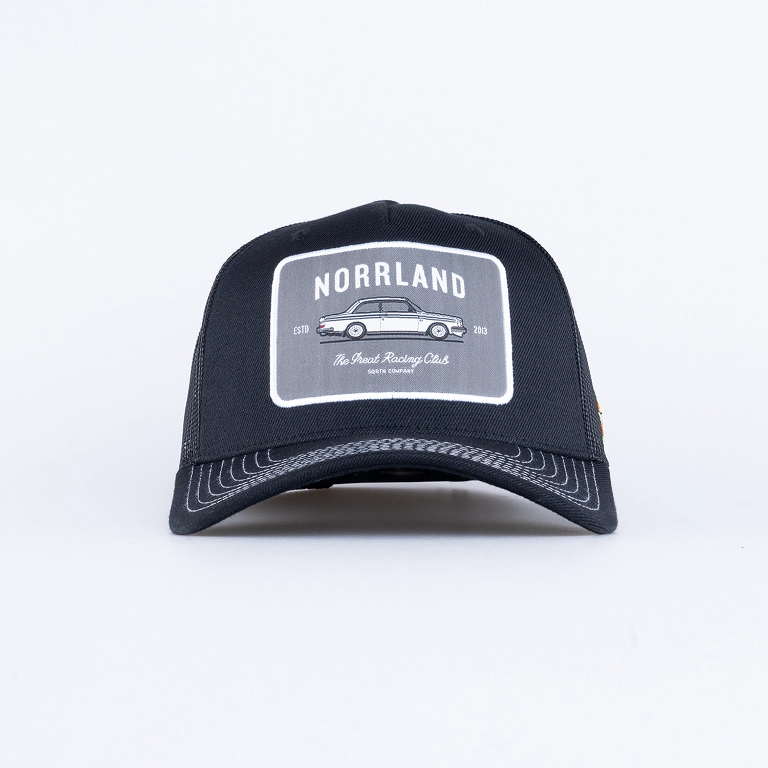 RACING TRUCKER CAP - HOOKED BLACK/WHITE
