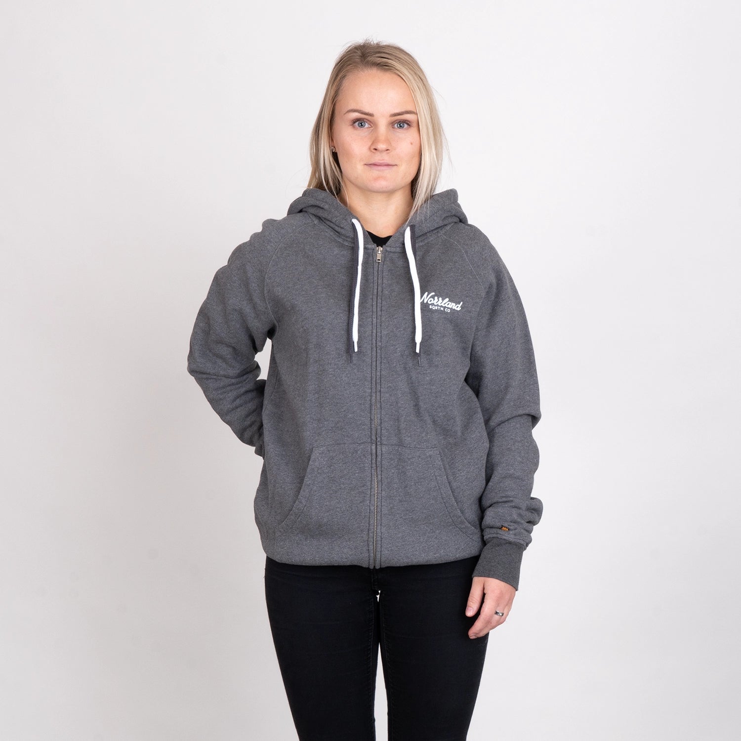 TGN MINI SCRIPT ZIP HOODIE - CHARCOAL