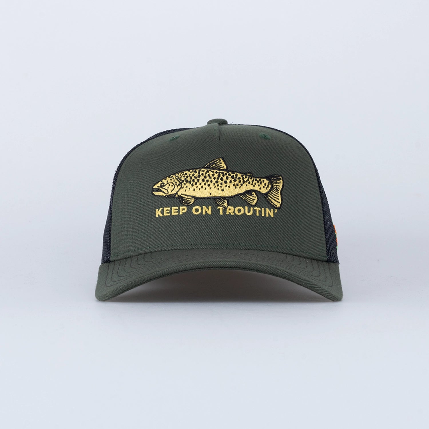 TROUTIN TRUCKER CAP - HOOKED OLIVE