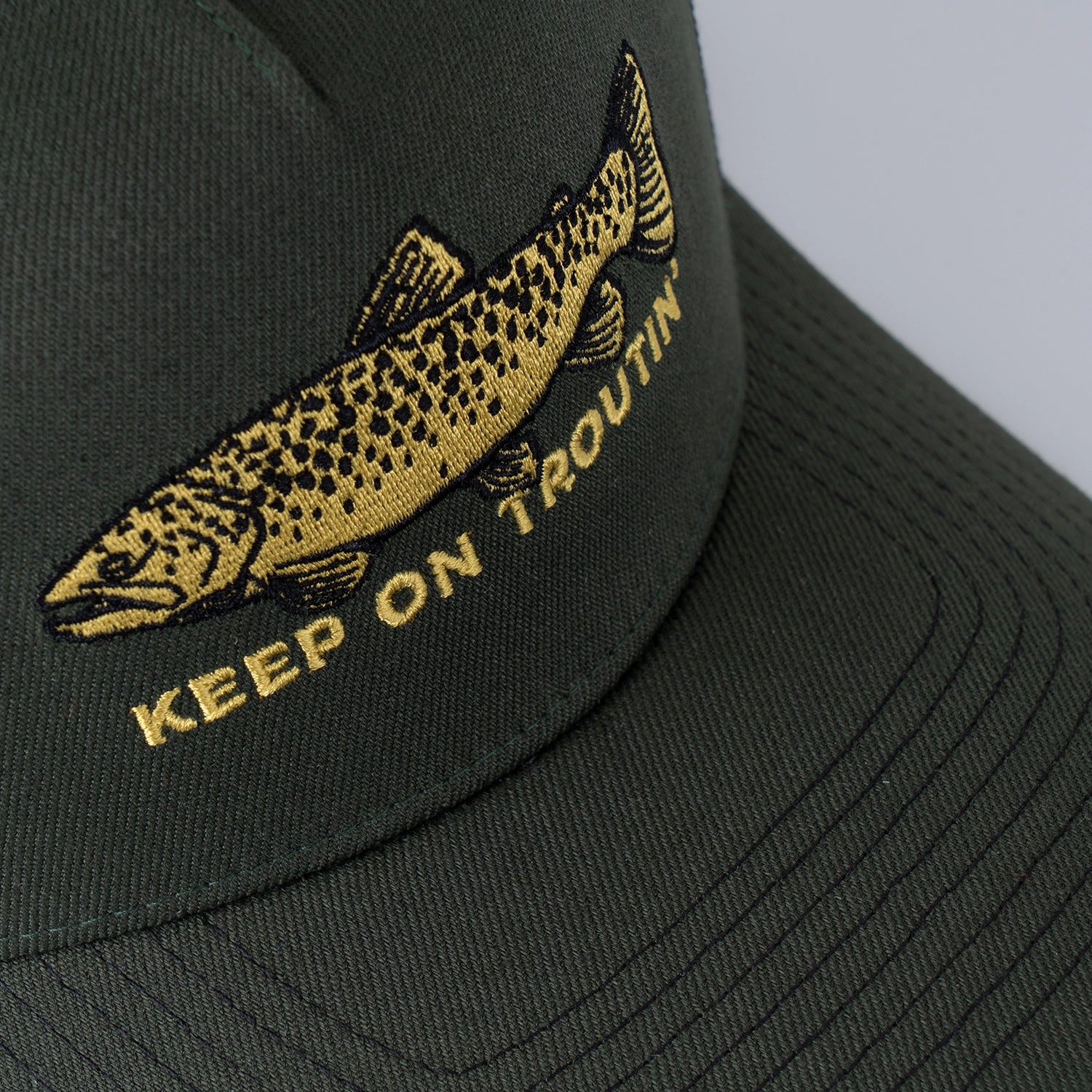 TROUTIN TRUCKER CAP - HOOKED OLIVE
