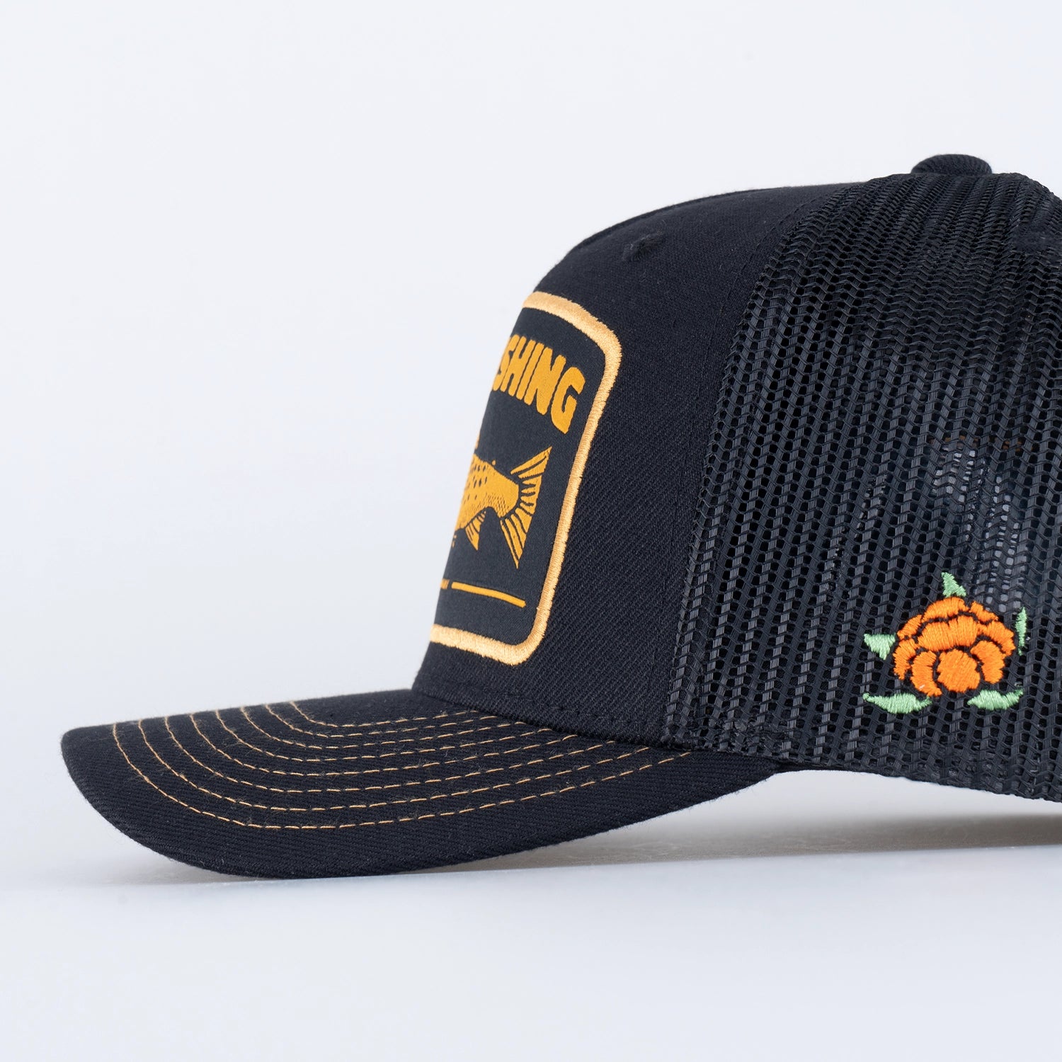 TROUT TRUCKER CAP - HOOKED BLACK