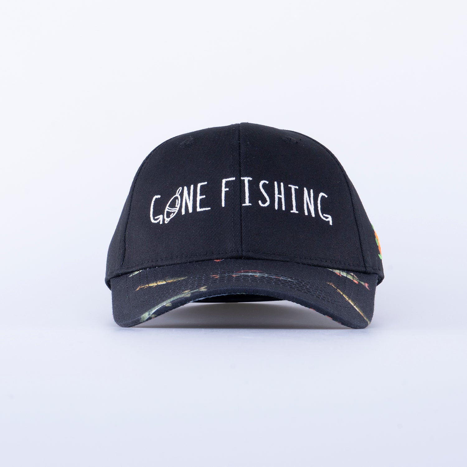 GONE FISHING CAP - HOOKED BLACK