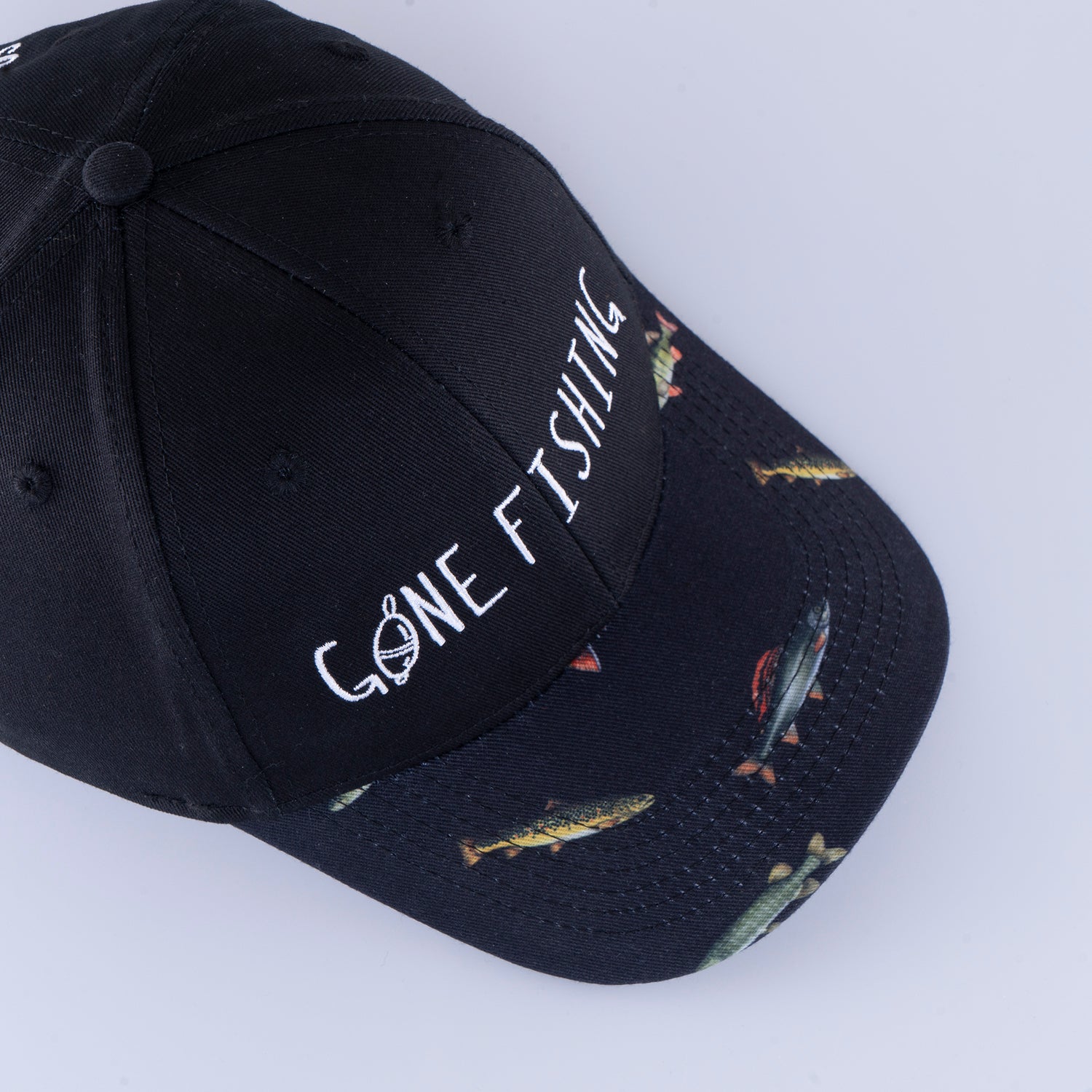 GONE FISHING CAP - HOOKED BLACK