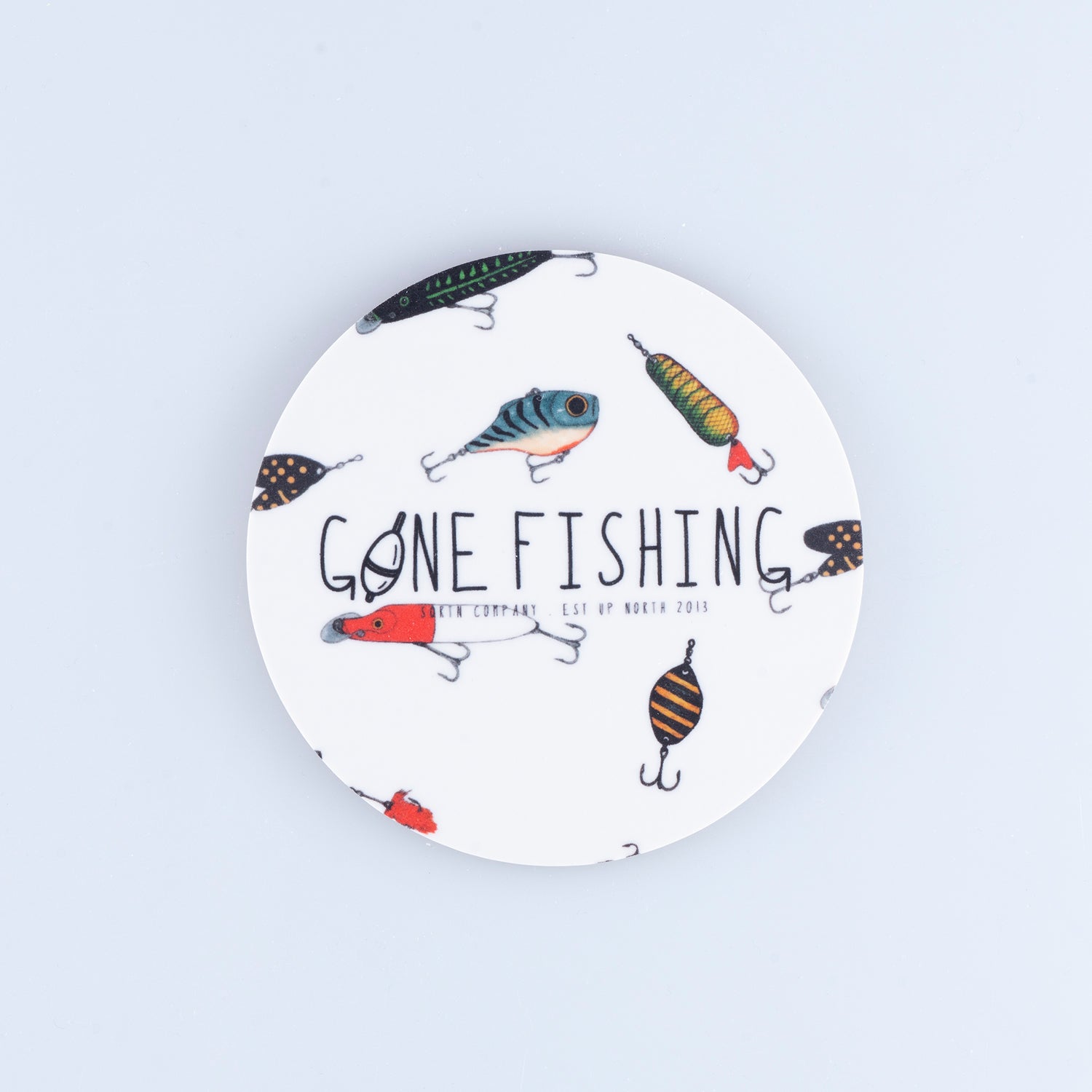 GONE FISHING UNDERLÄGG 4-PACK - LURE WHITE