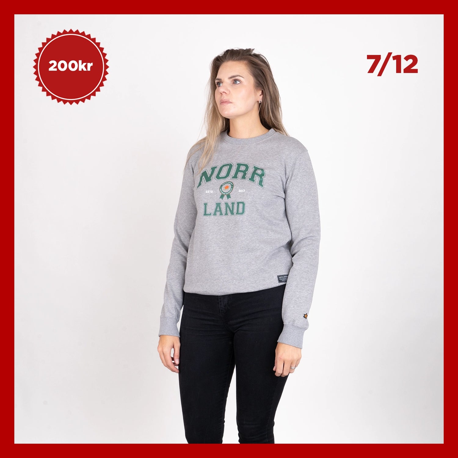 UNIVERSITY CREWNECK - HEATHER GREY