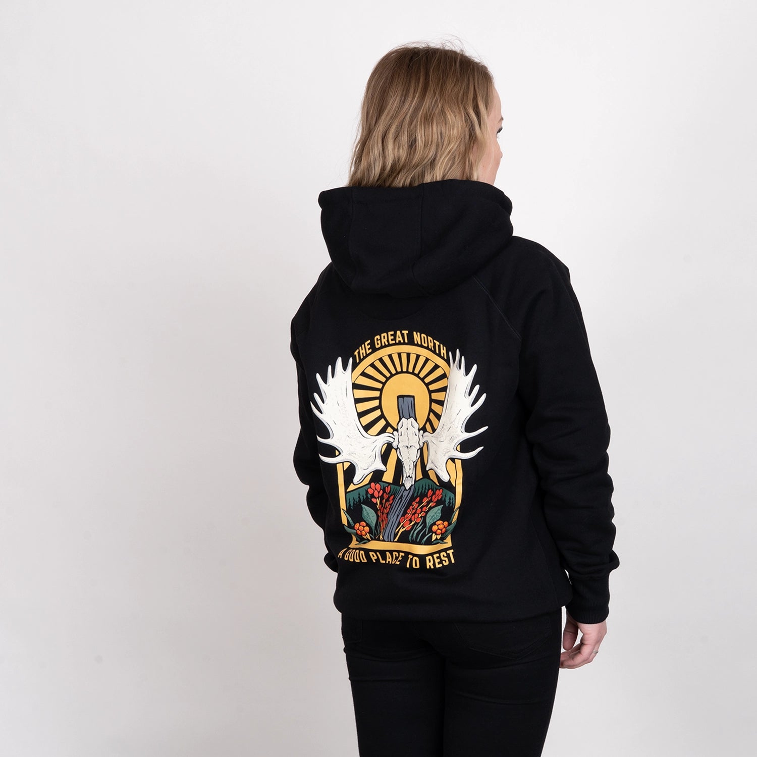 ÄLGHORN HOODIE - BLACK