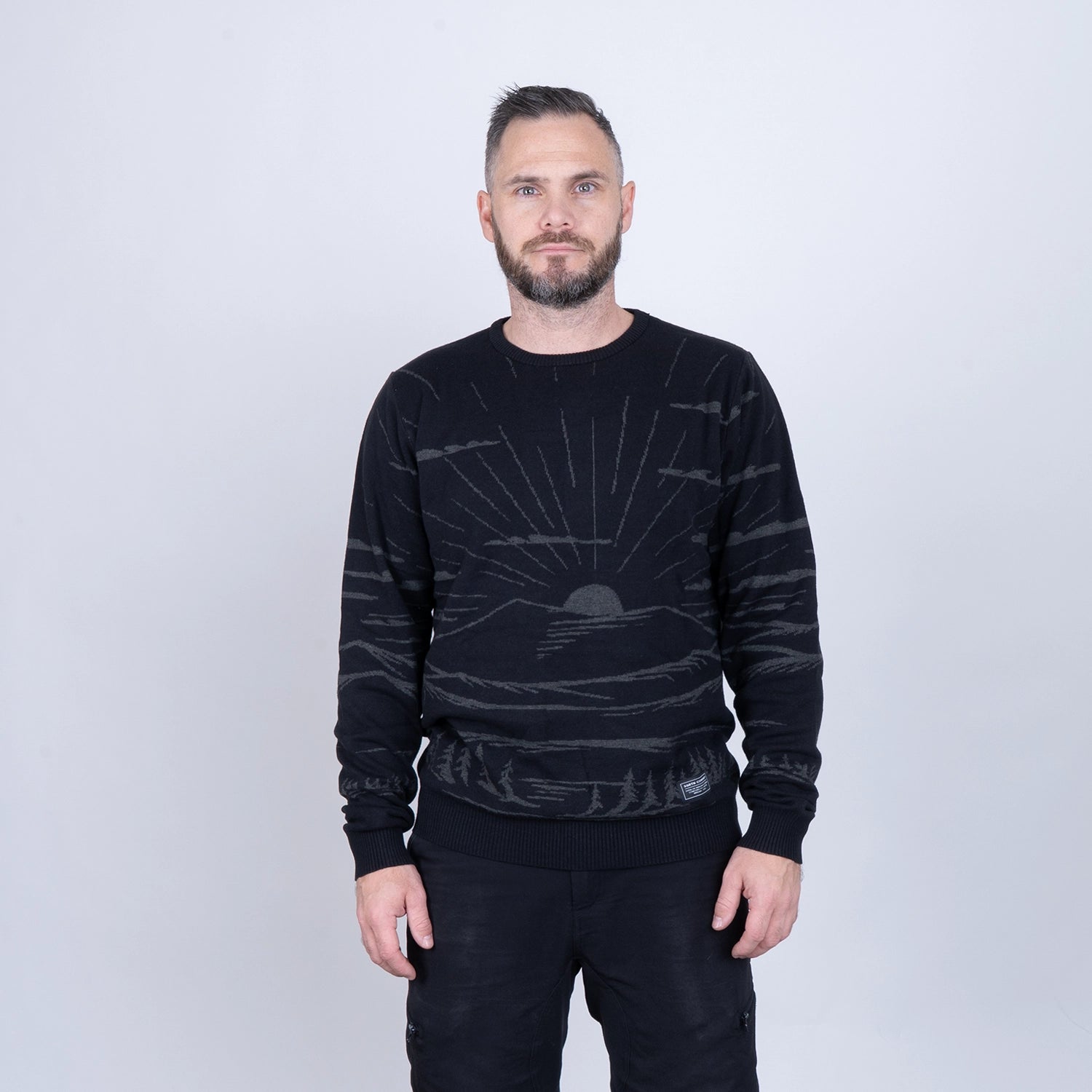 BERGEN KNITTED CREWNECK - BLACK