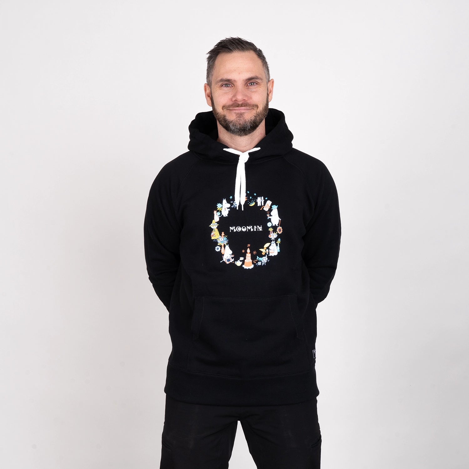 MUMIN CIRCLE HOODIE - BLACK