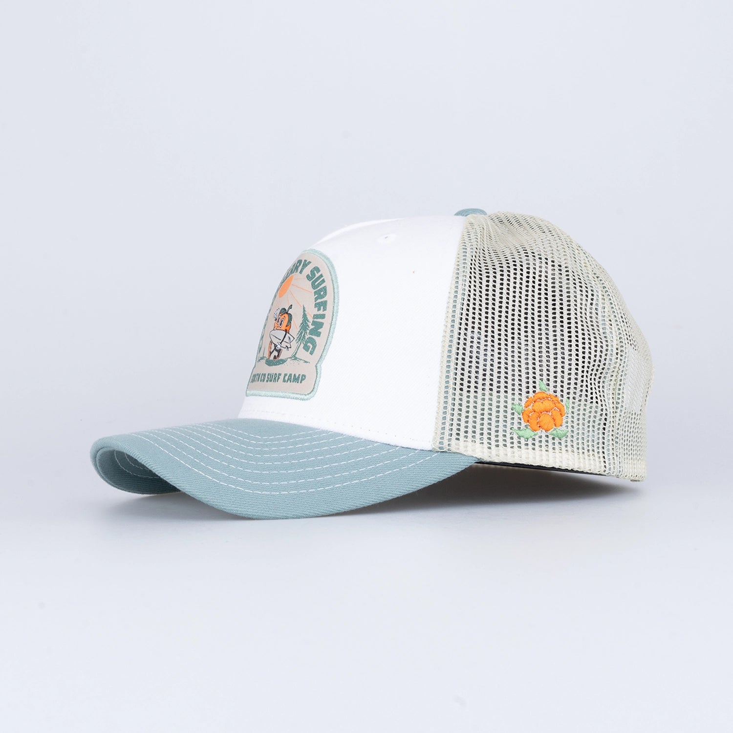 CB SURFING TRUCKER CAP - HOOKED WHITE