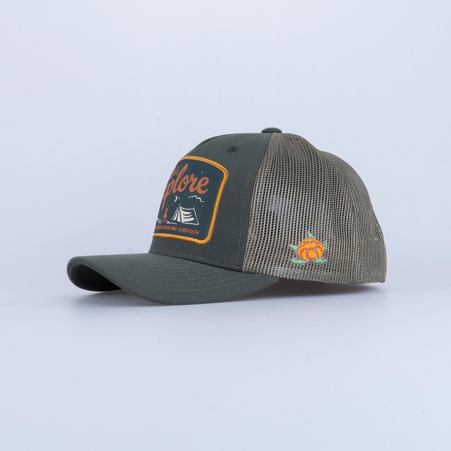 EXPLORE JUNIOR TRUCKER KEPS - OLIVE