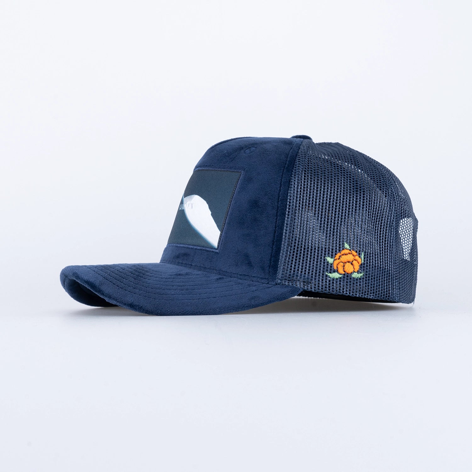 FJÄLLEN VELVET TRUCKER CAP - NAVY