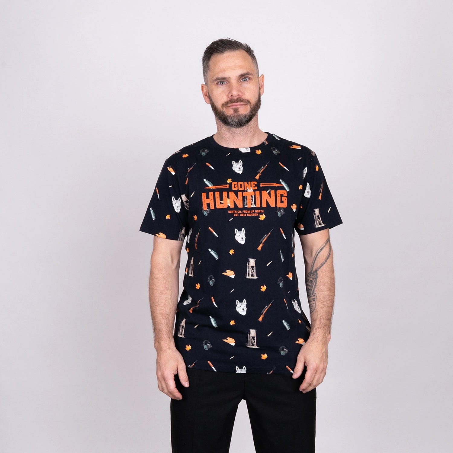 GONE HUNTING T-SHIRT - HUNTING BLACK