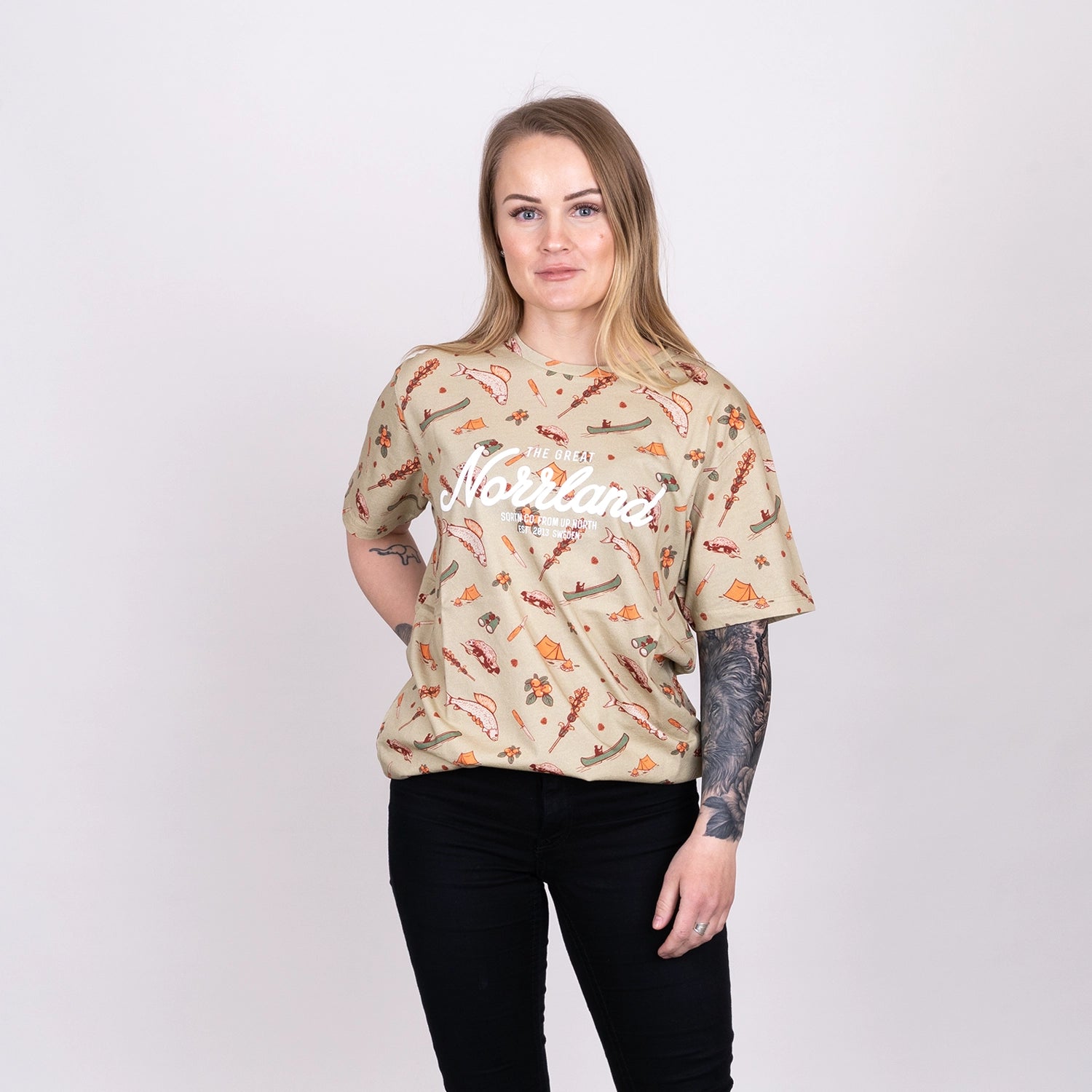 GREAT NORRLAND T-SHIRT - MOUNTAIN KHAKI