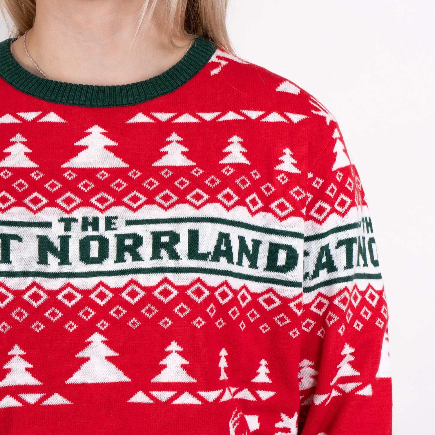 GREAT NORRLAND KNITTED CREWNECK - JUL RED