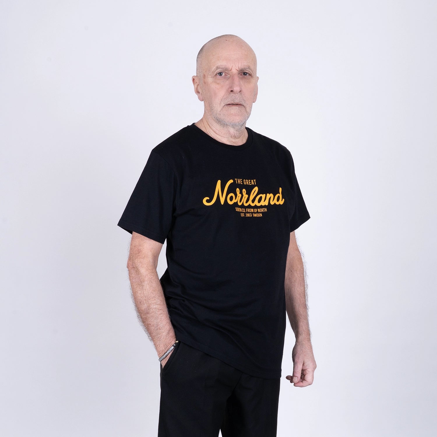 GREAT NORRLAND T-SHIRT - BLACK/ORANGE