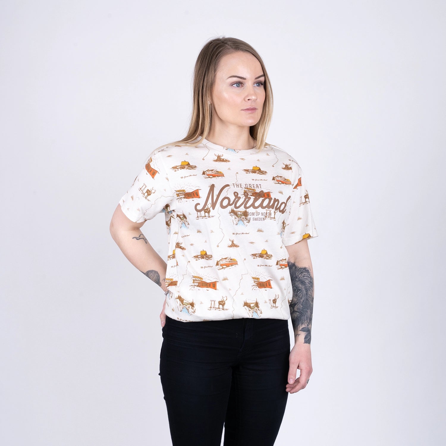 GREAT NORRLAND T-SHIRT - INLANDSRESAN CREAM