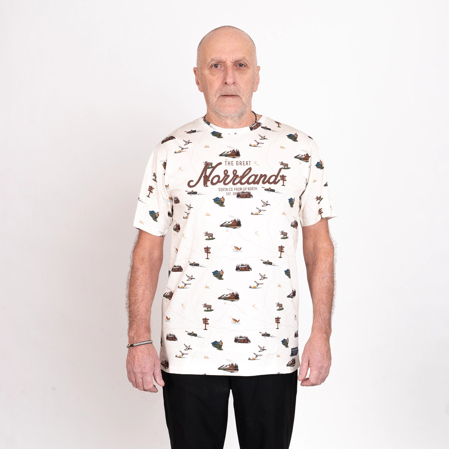 GREAT NORRLAND T-SHIRT - KARTA CREAM