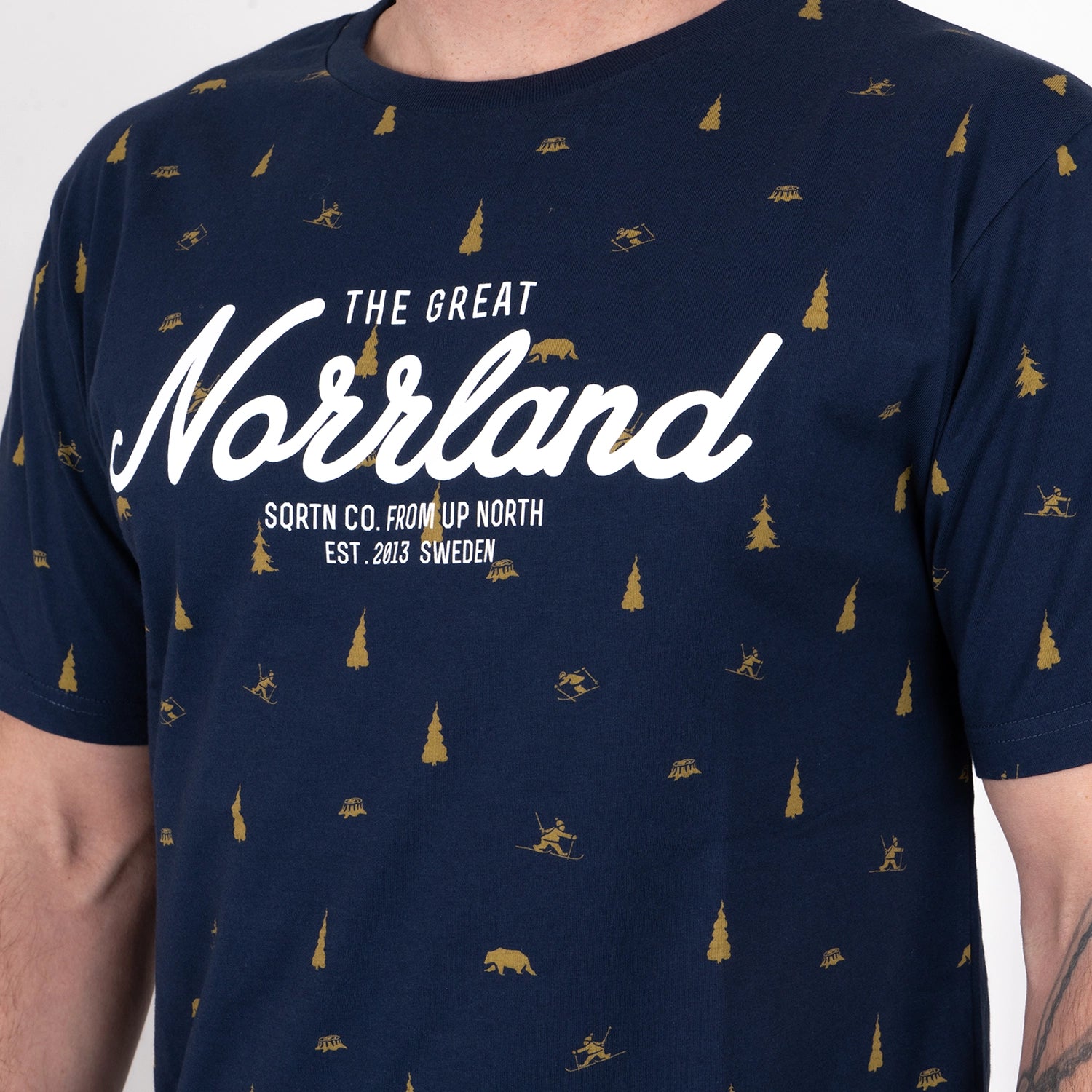 GREAT NORRLAND T-SHIRT - SKIERS NAVY