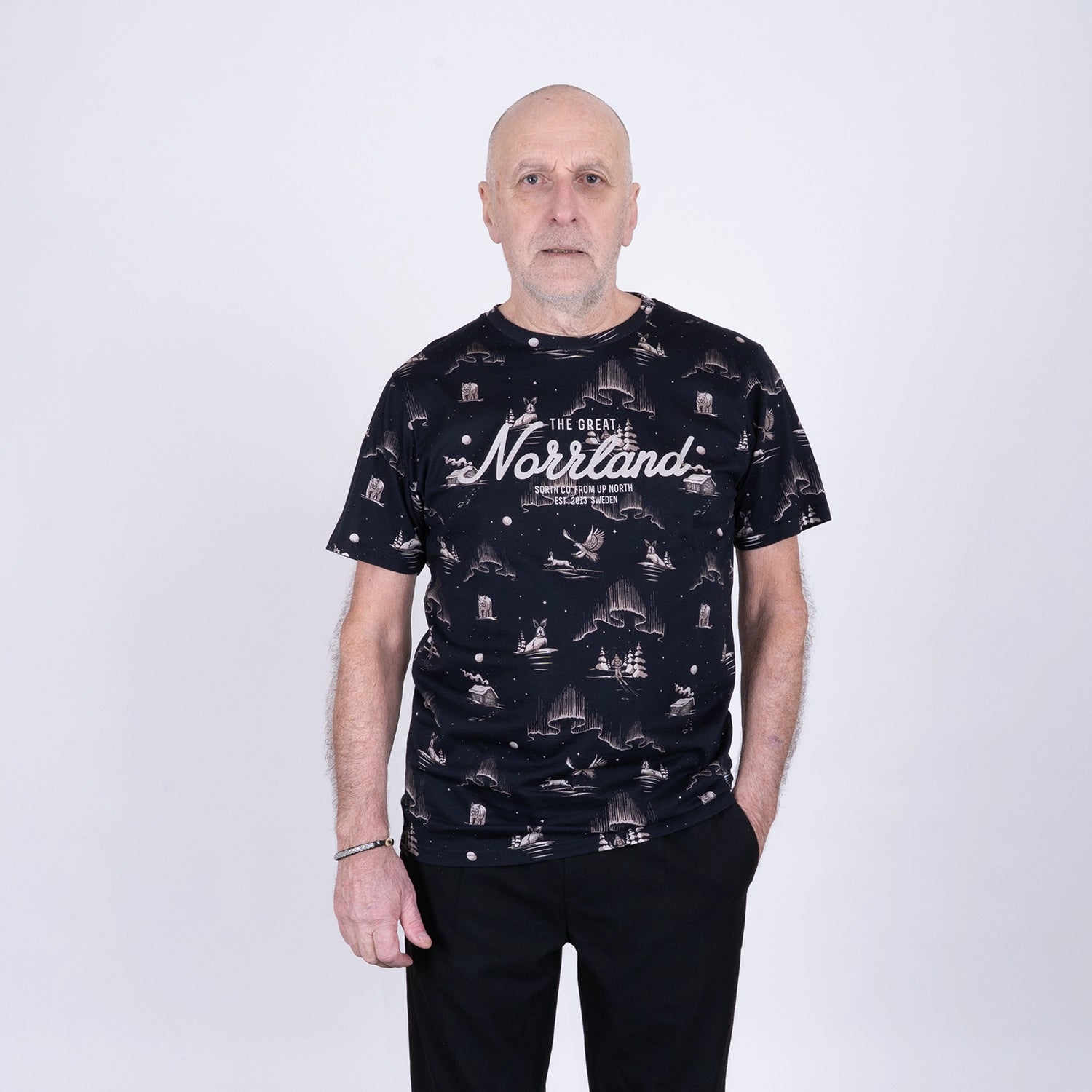 GREAT NORRLAND T-SHIRT - VINTERNATT GREY