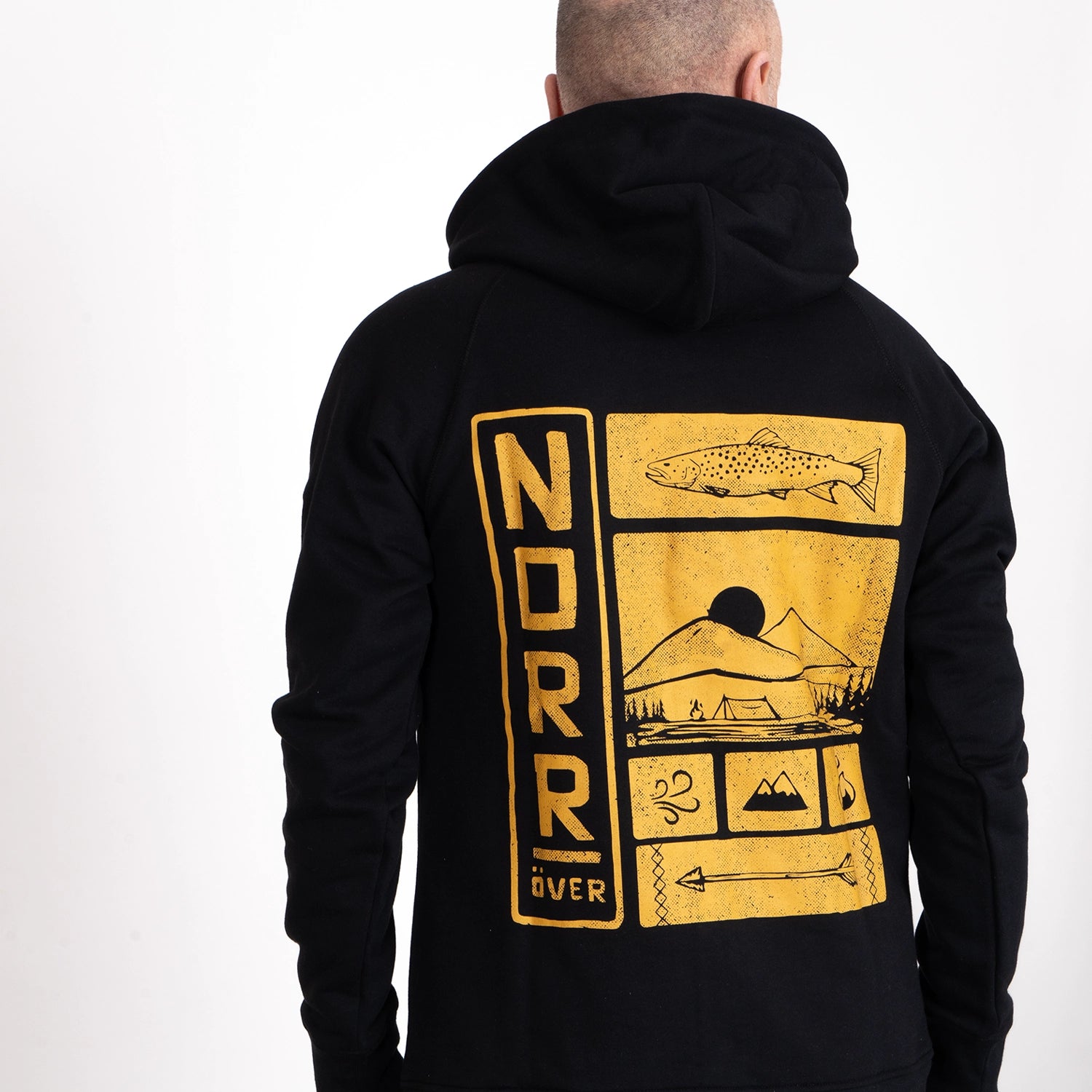 NORRÖVER ZIP HOODIE - BLACK