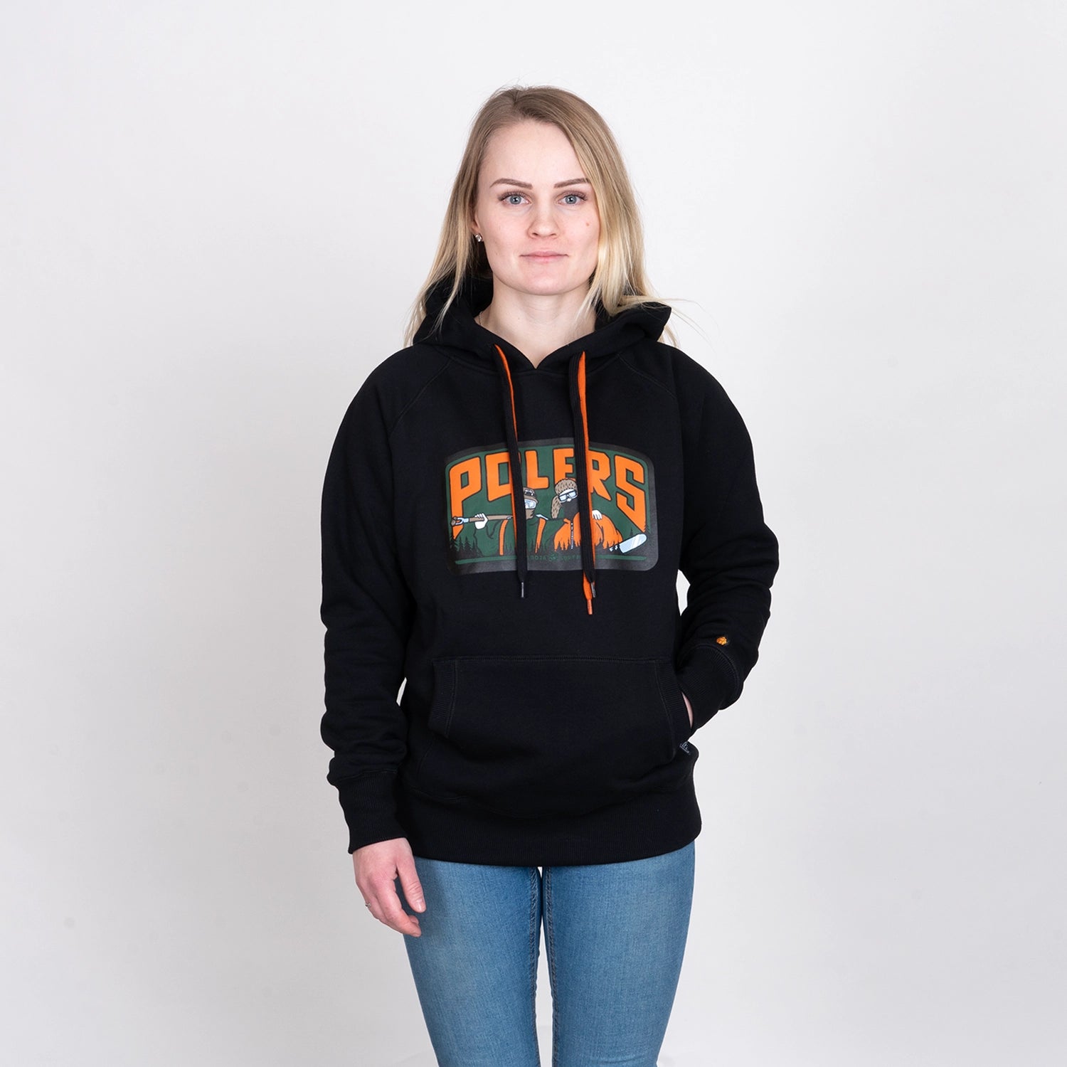 POLERS BADGE HOODIE - HOOJA BLACK
