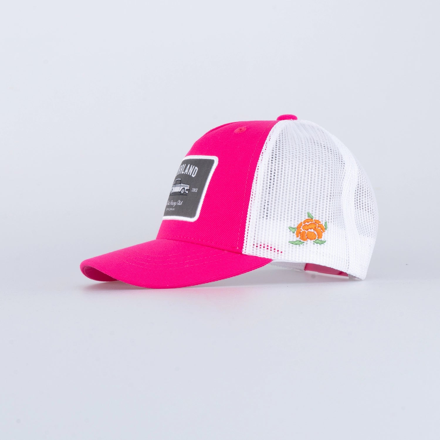 RACING KIDS TRUCKER CAP - HOT PINK