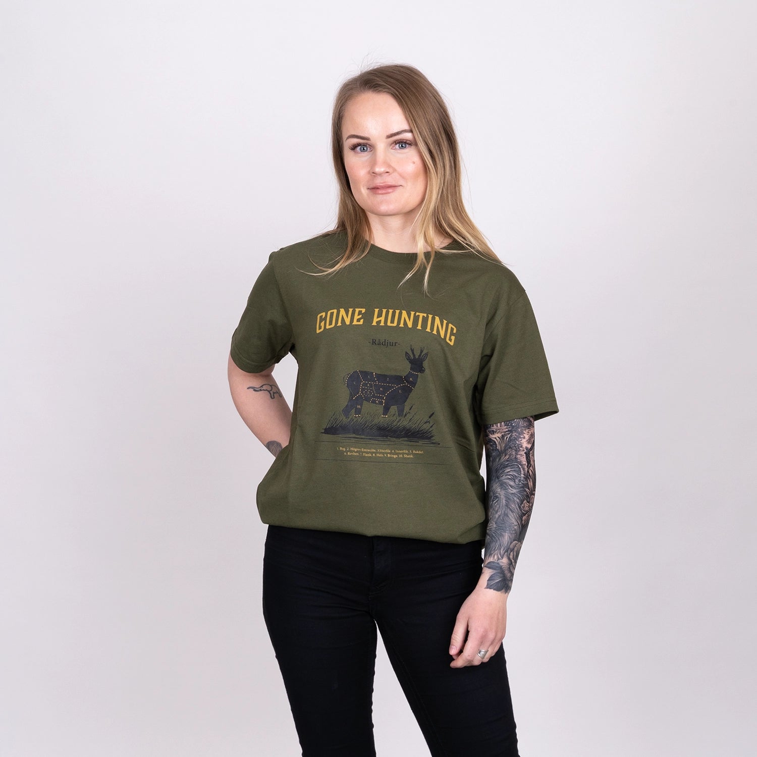 RÅDJUR T-SHIRT - RIFLE GREEN