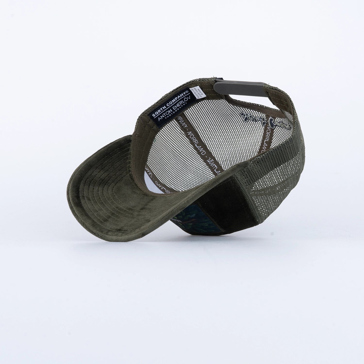 SKOGEN VELVET TRUCKER CAP - OLIVE