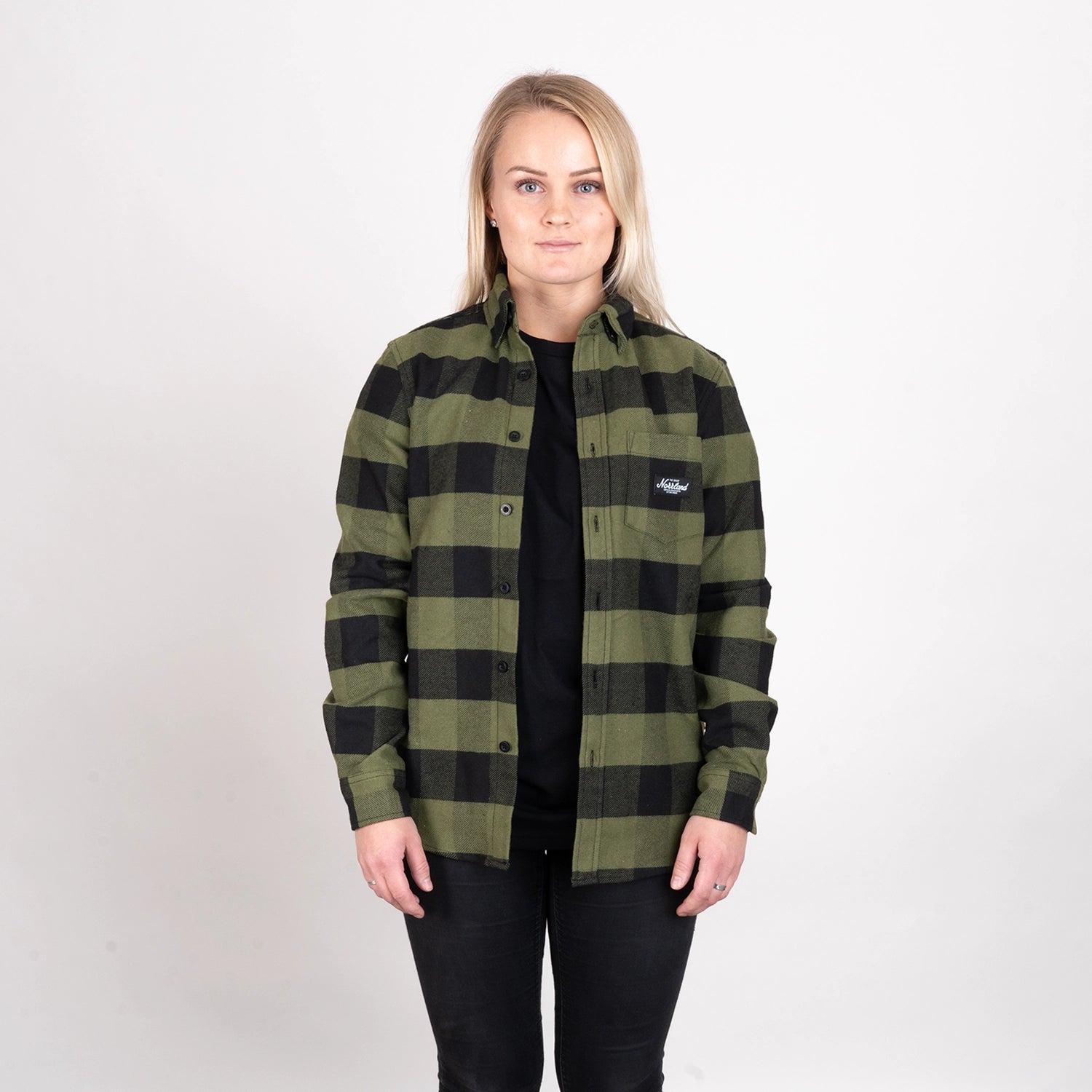 TGN PATCH FLANELL SHIRT - OLIVE