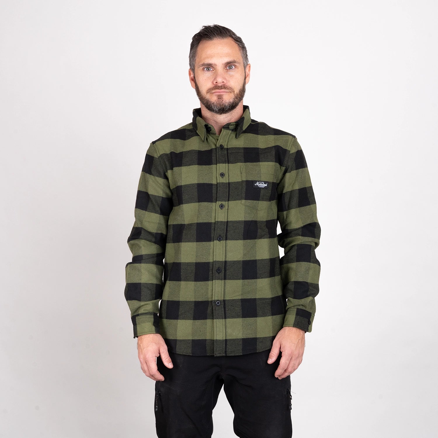 TGN PATCH FLANELL SHIRT - OLIVE