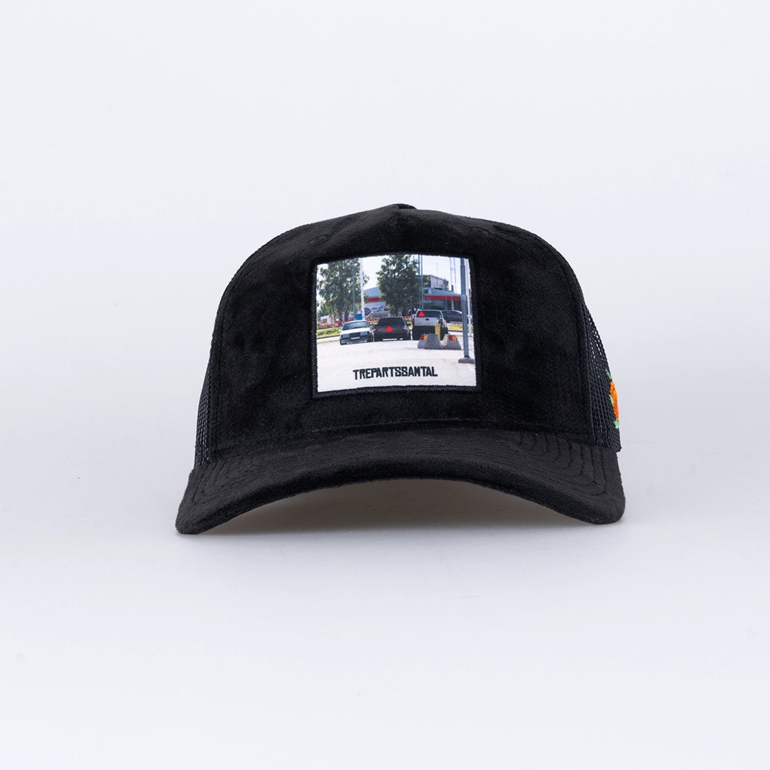 TREPARTSSAMTAL VELVET TRUCKER KEPS - BLACK