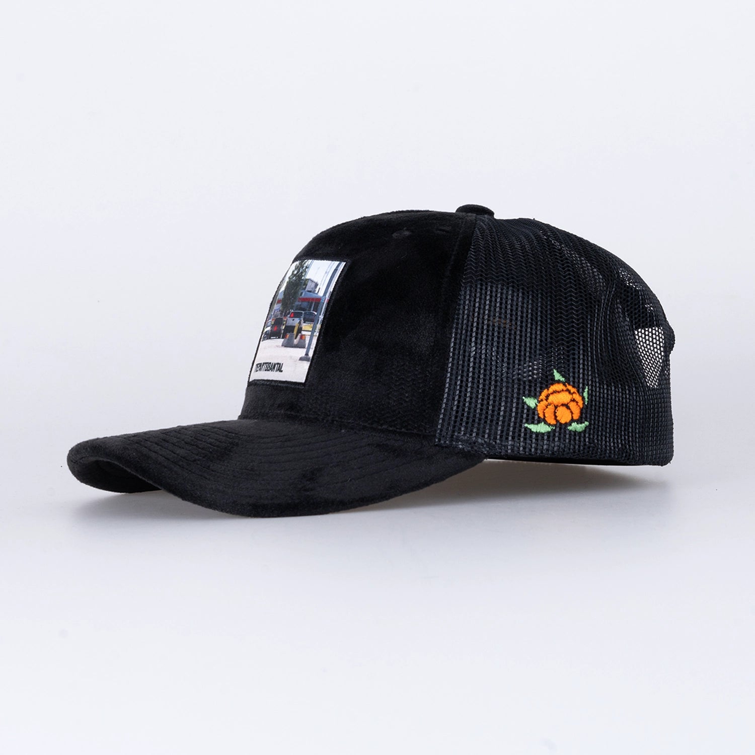 TREPARTSSAMTAL VELVET TRUCKER KEPS - BLACK