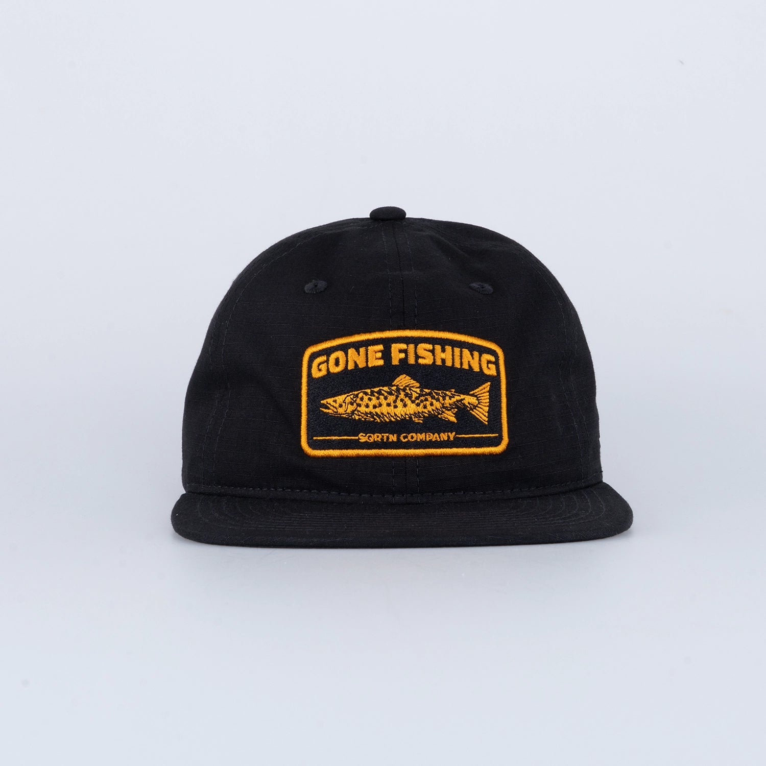 TROUT 6-PANEL KEPS - BLACK