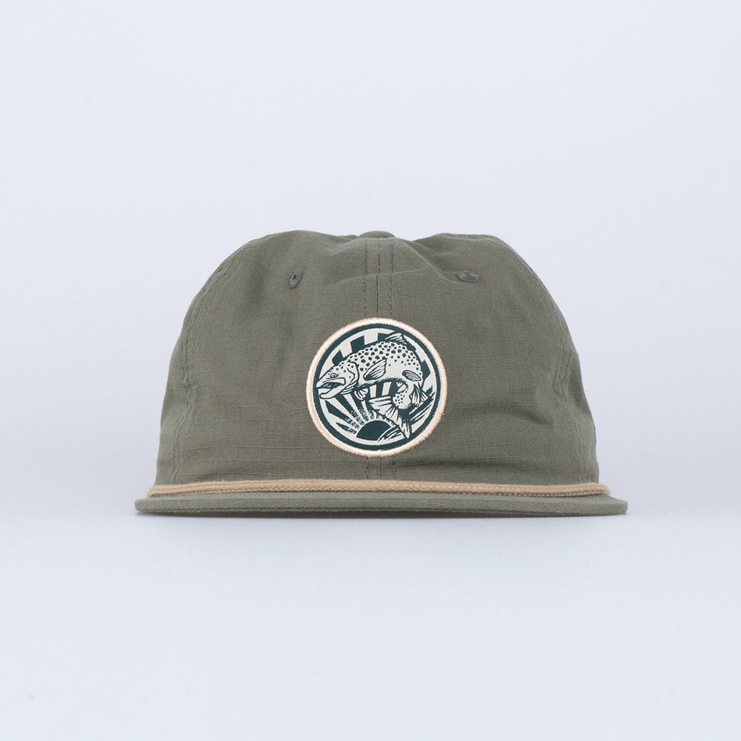 TROUT 6-PANEL KEPS - OLIVE