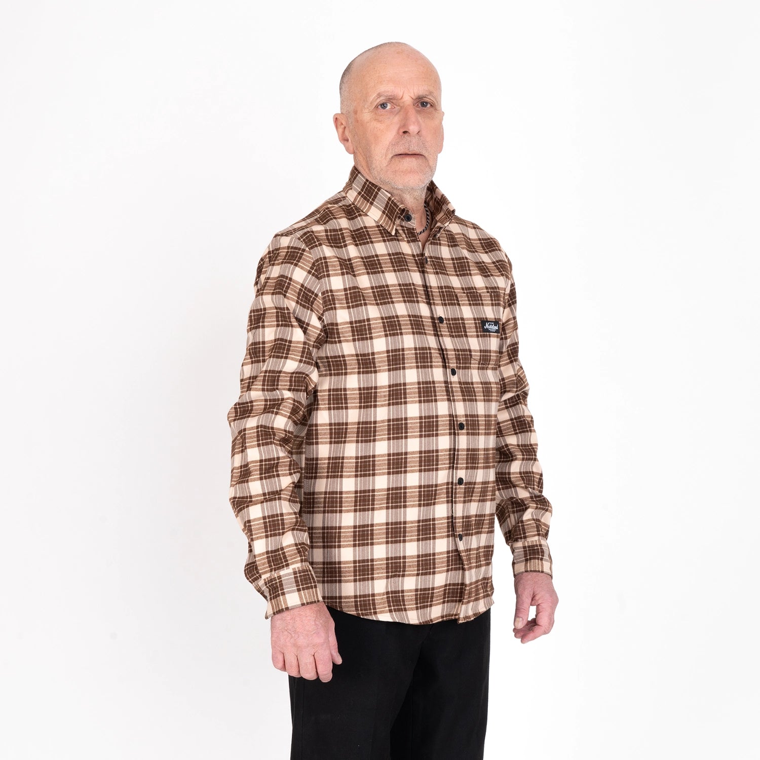 TGN PATCH FLANELL SHIRT - SAND
